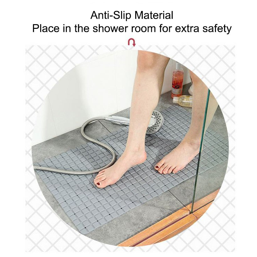 Anti-Slip Bathroom Floor Mat with Suction Cups - Enhanced Shower Safety